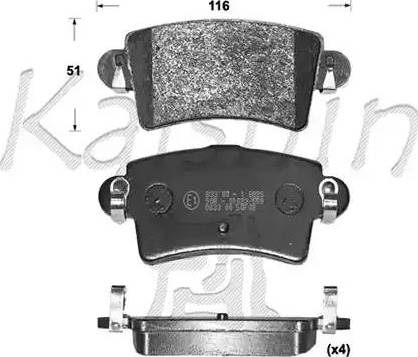 Kaishin D10090 - Kit pastiglie freno, Freno a disco autozon.pro