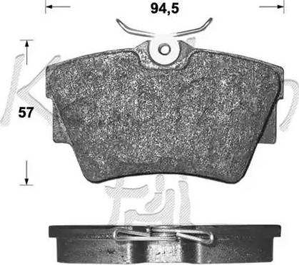 Kaishin D10092 - Kit pastiglie freno, Freno a disco autozon.pro