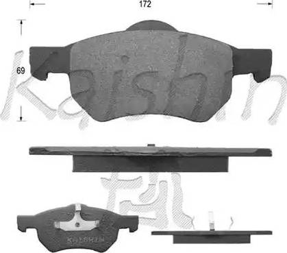 Kaishin D10056 - Kit pastiglie freno, Freno a disco autozon.pro