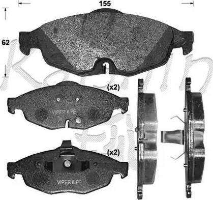 Kaishin D10073 - Kit pastiglie freno, Freno a disco autozon.pro