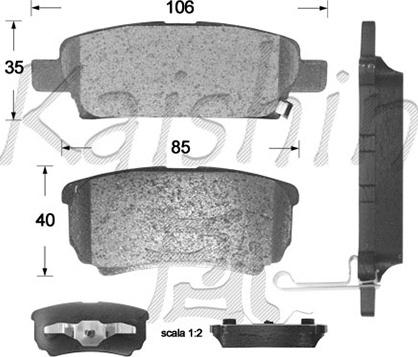 Kaishin D10145 - Kit pastiglie freno, Freno a disco autozon.pro