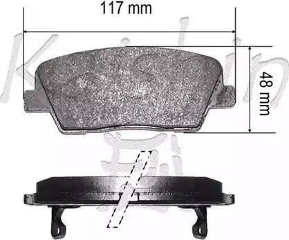 Kaishin D10184 - Kit pastiglie freno, Freno a disco autozon.pro