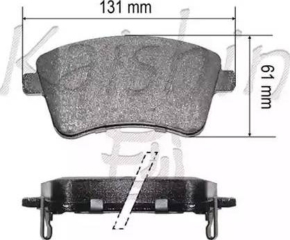 Kaishin D10186 - Kit pastiglie freno, Freno a disco autozon.pro