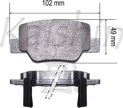 Kaishin D10187 - Kit pastiglie freno, Freno a disco autozon.pro