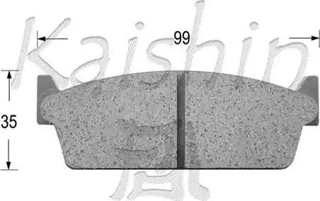 Kaishin D1160 - Kit pastiglie freno, Freno a disco autozon.pro