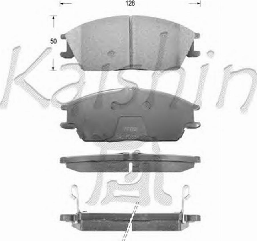 Kaishin D11091 - Kit pastiglie freno, Freno a disco autozon.pro