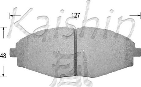 Kaishin D11144 - Kit pastiglie freno, Freno a disco autozon.pro