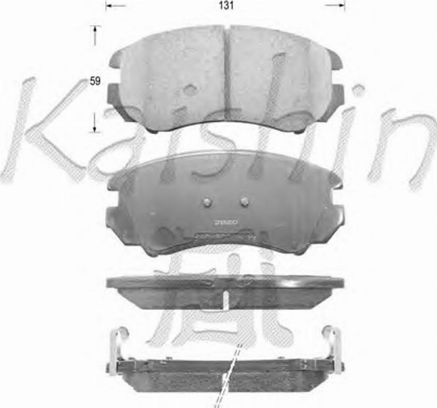 Kaishin D11148 - Kit pastiglie freno, Freno a disco autozon.pro