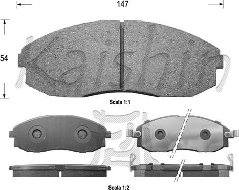 Kaishin D11169 - Kit pastiglie freno, Freno a disco autozon.pro