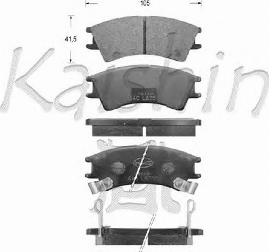 Kaishin D11109 - Kit pastiglie freno, Freno a disco autozon.pro