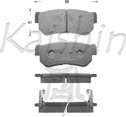 Kaishin D11118 - Kit pastiglie freno, Freno a disco autozon.pro