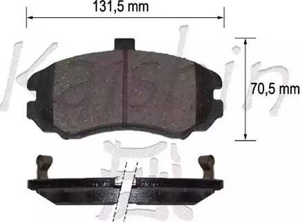 Kaishin D11224 - Kit pastiglie freno, Freno a disco autozon.pro