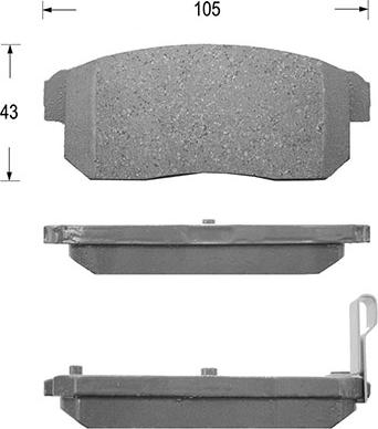 Kaishin D1239 - Kit pastiglie freno, Freno a disco autozon.pro