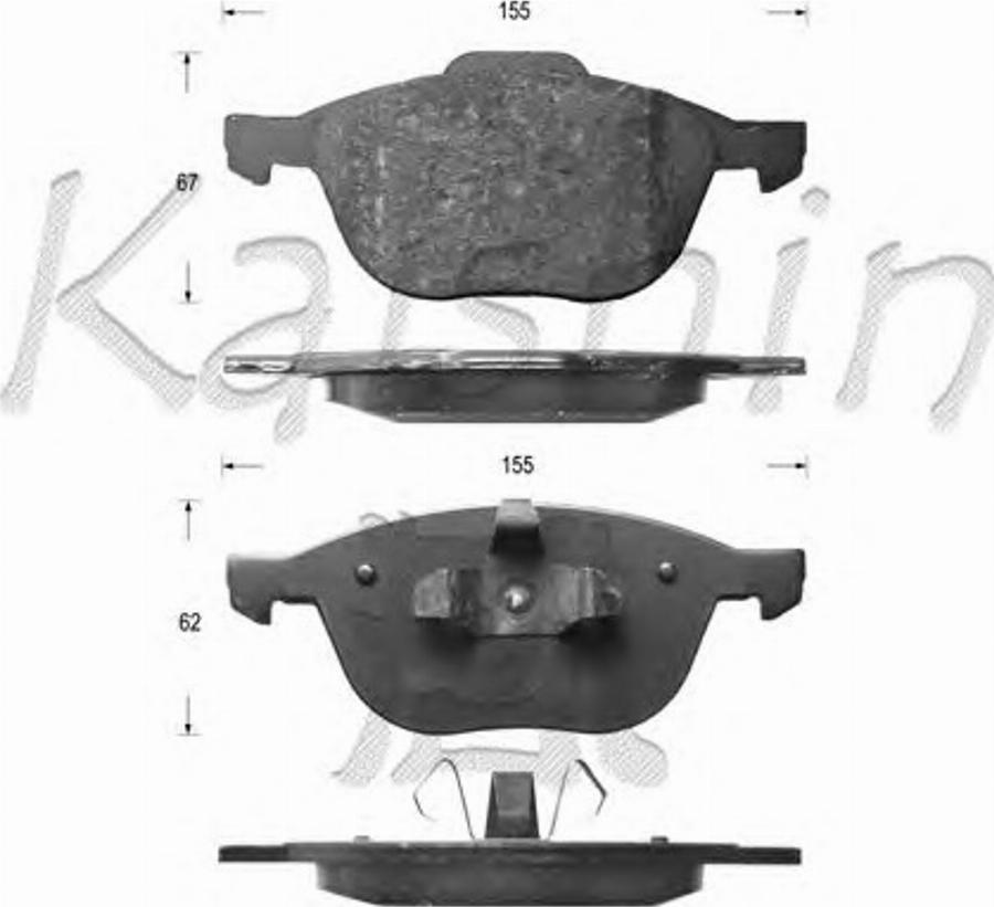 Kaishin D3128 - Kit pastiglie freno, Freno a disco autozon.pro