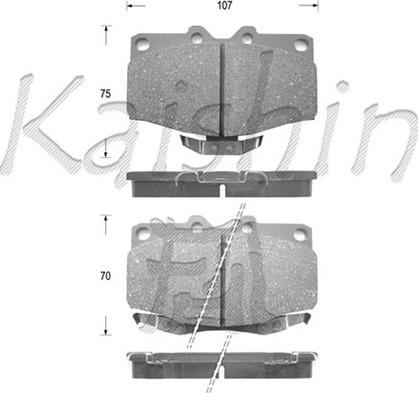 Kaishin D2096 - Kit pastiglie freno, Freno a disco autozon.pro