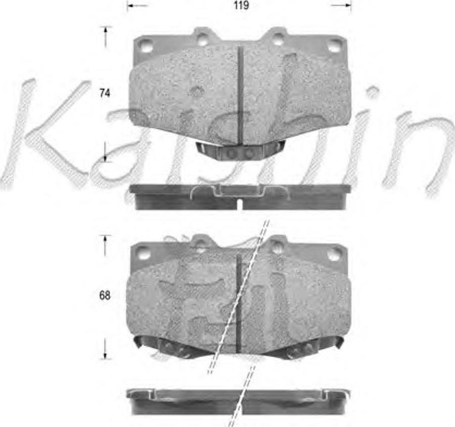 Kaishin D2160 - Kit pastiglie freno, Freno a disco autozon.pro