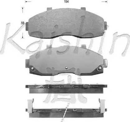 Kaishin D7077 - Kit pastiglie freno, Freno a disco autozon.pro