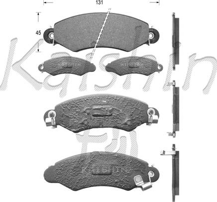 Kaishin FK9046 - Kit pastiglie freno, Freno a disco autozon.pro