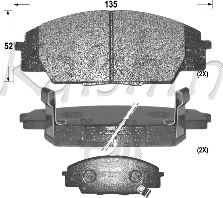 Kaishin FK5119 - Kit pastiglie freno, Freno a disco autozon.pro