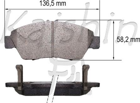 Kaishin FK5174 - Kit pastiglie freno, Freno a disco autozon.pro