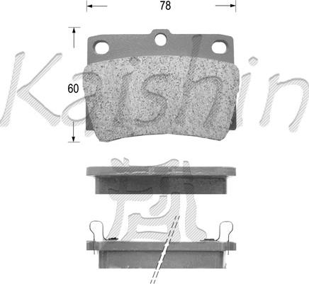 Kaishin FK6086 - Kit pastiglie freno, Freno a disco autozon.pro