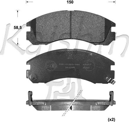 Kaishin FK6039 - Kit pastiglie freno, Freno a disco autozon.pro