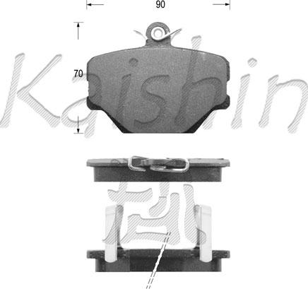 Kaishin FK10049 - Kit pastiglie freno, Freno a disco autozon.pro