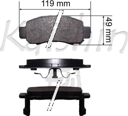 Kaishin FK10199 - Kit pastiglie freno, Freno a disco autozon.pro