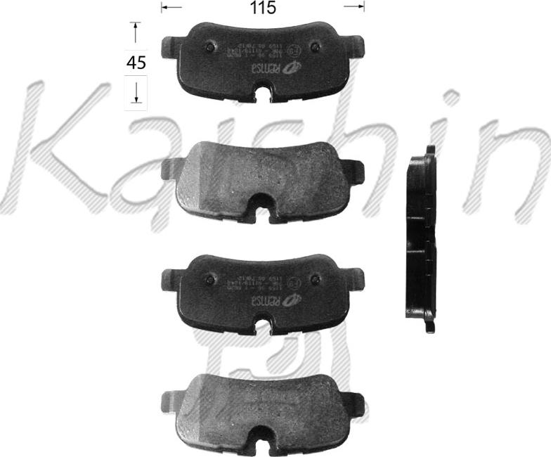 Kaishin FK10169 - Kit pastiglie freno, Freno a disco autozon.pro