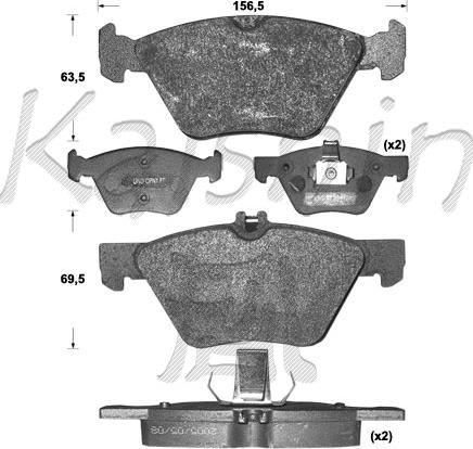 Kaishin FK10110 - Kit pastiglie freno, Freno a disco autozon.pro