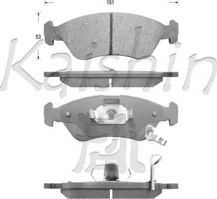 Kaishin FK10135 - Kit pastiglie freno, Freno a disco autozon.pro