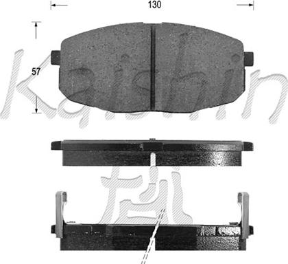 Kaishin FK11163 - Kit pastiglie freno, Freno a disco autozon.pro