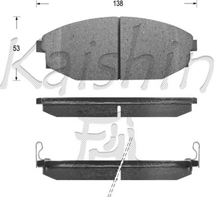 Kaishin FK11182 - Kit pastiglie freno, Freno a disco autozon.pro