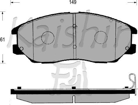 Kaishin FK11173 - Kit pastiglie freno, Freno a disco autozon.pro