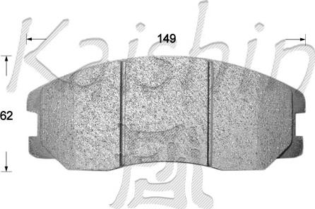 Kaishin FK11242 - Kit pastiglie freno, Freno a disco autozon.pro