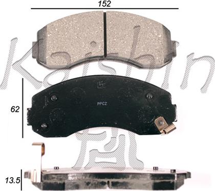 Kaishin FK11204 - Kit pastiglie freno, Freno a disco autozon.pro