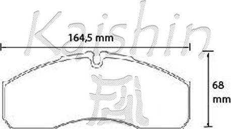 Kaishin FK1321 - Kit pastiglie freno, Freno a disco autozon.pro