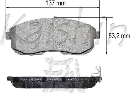 Kaishin FK1241 - Kit pastiglie freno, Freno a disco autozon.pro