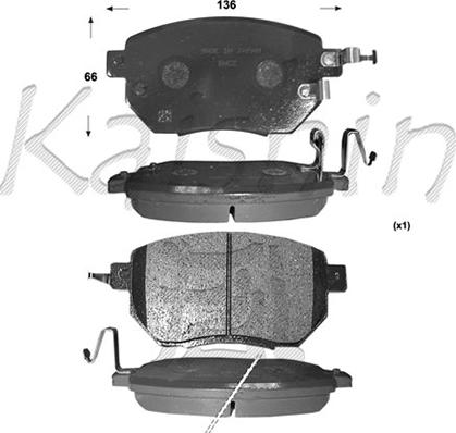 Kaishin FK1264 - Kit pastiglie freno, Freno a disco autozon.pro