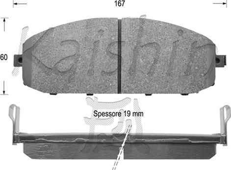 Kaishin FK1218 - Kit pastiglie freno, Freno a disco autozon.pro