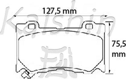 Kaishin FK1282 - Kit pastiglie freno, Freno a disco autozon.pro