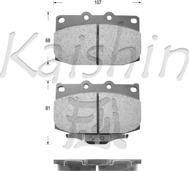 Kaishin FK3077 - Kit pastiglie freno, Freno a disco autozon.pro