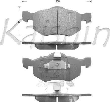 Kaishin FK3114 - Kit pastiglie freno, Freno a disco autozon.pro