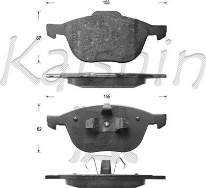 Kaishin FK3128 - Kit pastiglie freno, Freno a disco autozon.pro