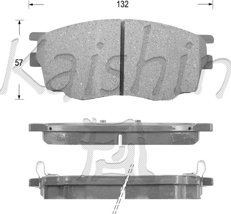 Kaishin FK3122 - Kit pastiglie freno, Freno a disco autozon.pro