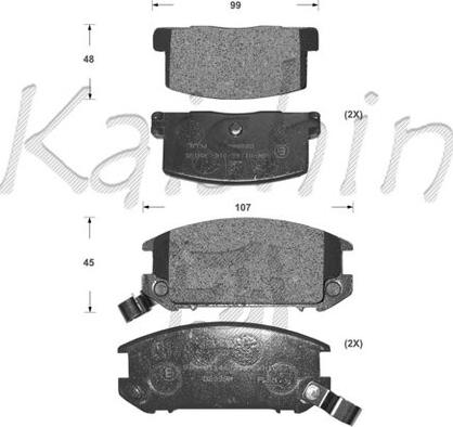 Kaishin FK2099 - Kit pastiglie freno, Freno a disco autozon.pro