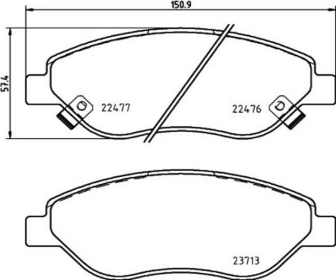 ATE 603878 - Kit pastiglie freno, Freno a disco autozon.pro