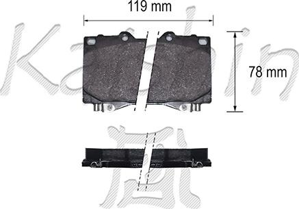 Kaishin FK2177 - Kit pastiglie freno, Freno a disco autozon.pro