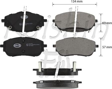 Kaishin FK2330 - Kit pastiglie freno, Freno a disco autozon.pro