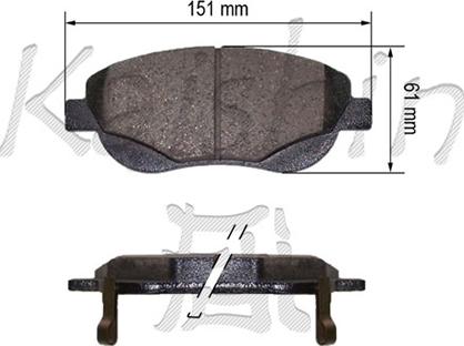 Kaishin FK2293 - Kit pastiglie freno, Freno a disco autozon.pro